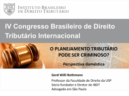 Apresentacao Gerd Willi Rothmann - Instituto Brasileiro de Direito