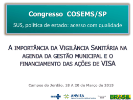 Semin&aacute;rio sobre o Sistema Nacional de Vigil&acirc;ncia