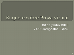 Enquete sobre Prova virtual