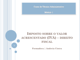 Imposto sobre o valor acrescentado (IVA) * direito fiscal