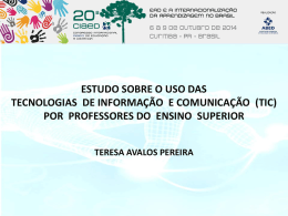 Estudo sobre o uso das TECNOLOGIAS DE INFORMAÇÃO E