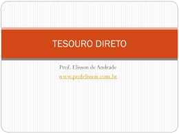 TESOURO DIRETO - Prof. Elisson de Andrade