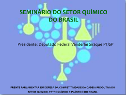 Apresenta&ccedil;&atilde;o Seminario Setor Quimico do Brasil Siraque