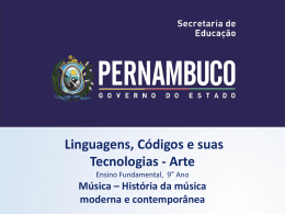 Hist&oacute;ria da m&uacute;sica moderna e contempor&acirc;nea