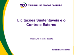 Amparo Constitucional e Legal das Licita&ccedil;&otilde;es Sustent&aacute;veis
