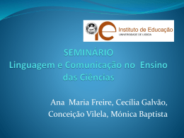 Seminar presentation in Portuguese (Power Point)