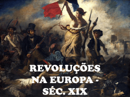 REVOLUÇÕES NA EUROPA XIX