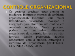 controle organizacional - CRA-MA