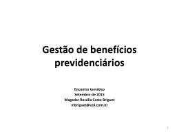 Gestão de Benefícios Previdenciários - Dra. Magadar
