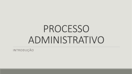 Processo Administrativo _ Introdução