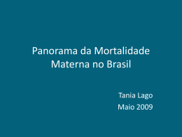 Taxa de Mortalidade Materna, Brasil, 1996 a 2006