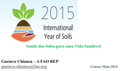 Apresentação solos- Gustavo Chianca – FAO 05/maio-2015
