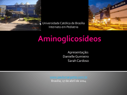 Seminário Universidade Católica de Brasília: Aminoglicosídeos