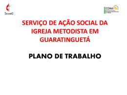 Resultados SASIMG - 2013 - Igreja Metodista do Brasil