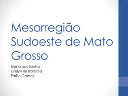 sudoeste mt - UNEMAT – Campus de Sinop