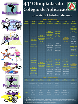 42&ordf; Olimp&iacute;adas do col&eacute;gio de Aplica&ccedil;&atilde;o