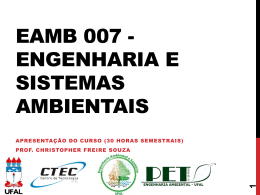 EAMB 007 - Engenharia e Sistemas Ambientais