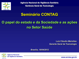 Ag&ecirc;ncia Nacional de Vigil&acirc;ncia Sanit&aacute;ria www.anvisa.gov