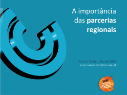 A importância das parcerias regionais - Nuno Nascimento