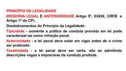 PRINC&Iacute;PIO DA LEGALIDADE