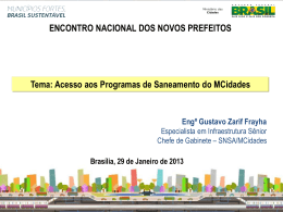 Acesso aos Programas de Saneamento