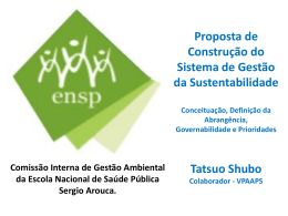 Agenda Global para Hospitais Verdes e Saud&aacute;veis