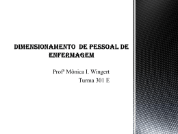 Dimensionamento de pessoal de enfermagem