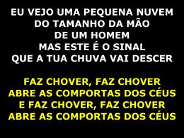 Faz Chover (Eu Vejo uma Pequena Nuvem) – Toque no Altar