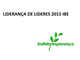Lideran&ccedil;a 2015 - Igreja Batista Esperan&ccedil;a