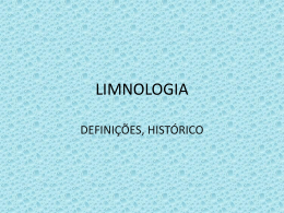 Introducao a Limnologia