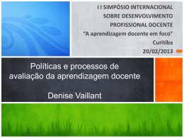 Carrera docente: Estado del Arte - I Simpósio Internacional Sobre