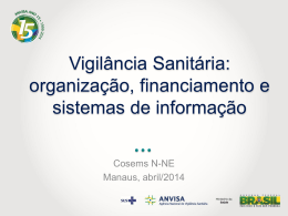 organização, financiamento e sistemas de informação