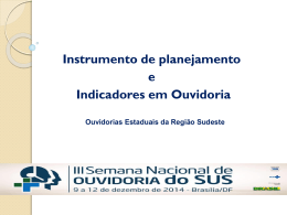 Instrumentos de Planejamento do SUS