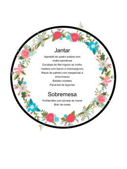 Menu de Casamento Redondo - Blog de Casamento DIY da Maria