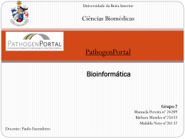 Bioinformática - Universidade da Beira Interior