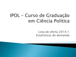 IPOL * Curso de Gradua&ccedil;&atilde;o em Ci&ecirc;ncia Pol&iacute;tica