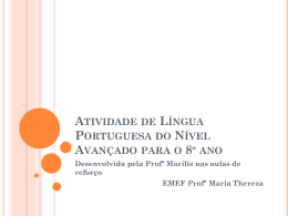 Atividade de Língua Portuguesa