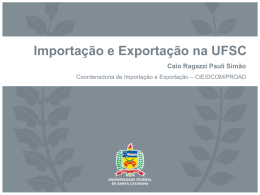 Importação UFSC - Unifal-MG