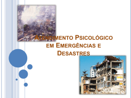 Atendimento Psicológico em Emergências e Desastres