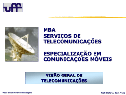 vis&atilde;o geral de telecomunica&ccedil;&otilde;es - Departamento de Engenharia de