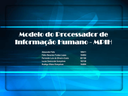Modelo do Processador de Informação Humano