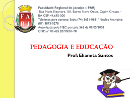 Apresentação 1 - WEJ - Consultoria e Ensino Pedagógico