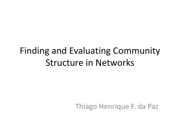 Finding and Evaluating Community Structure in Networks