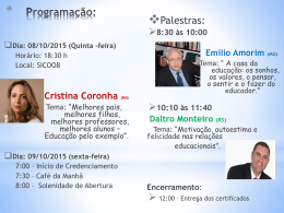 Programação SEMINARIO 2015 - Prefeitura Municipal de Guarani