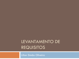 Levantamento de requisitosSI