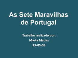 As Sete Maravilhas de Portugal - pradigital