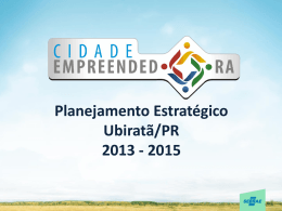 Planejamento Cidade Empreendedora 12/01/2015