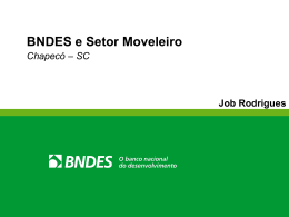 BNDES e Setor Moveleiro