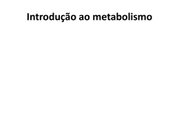Introdução ao metabolismo