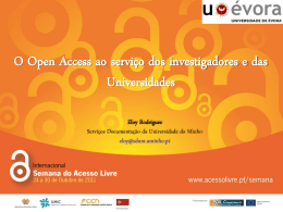 Eloy Rodrigues - Workshop Open Access